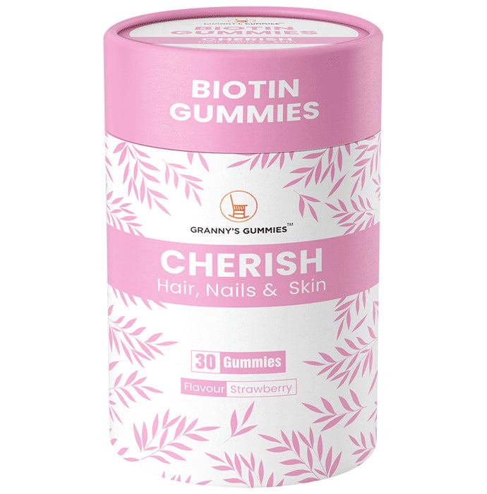 Granny's Gummies Cherish Hair, Nails & Skin Gummies (30 Each) Strawberry - Classic Derma