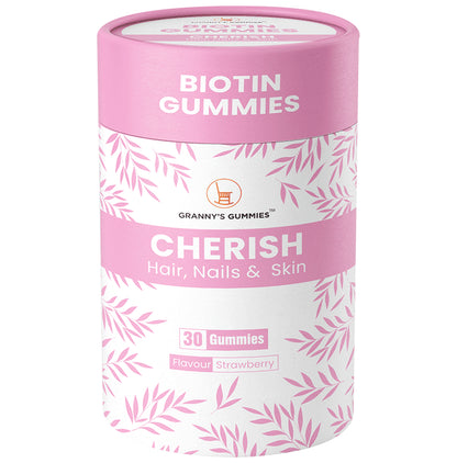 Granny's Gummies Cherish Hair, Nails & Skin Gummies (30 Each) Strawberry - Classic Derma
