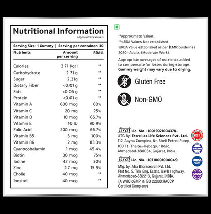 Granny's Gummies Cherish Hair, Nails & Skin Gummies (30 Each) Strawberry