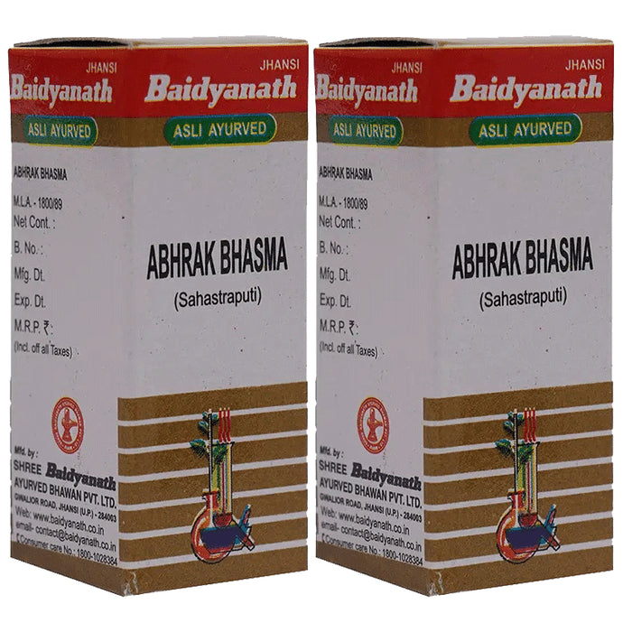 Baidyanath (Jhansi) Abhrak Bhasma-Sahastraputi (1gm Each) - Classic Derma