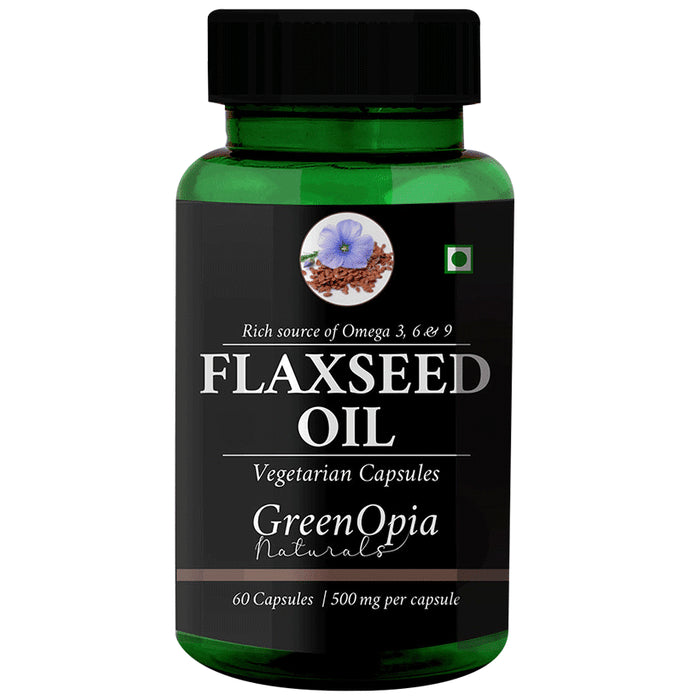 GreenOpia Naturals Flaxseed Oil Vegetarian Capsule - Classic Derma