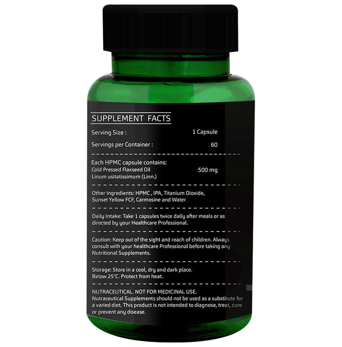 GreenOpia Naturals Flaxseed Oil Vegetarian Capsule