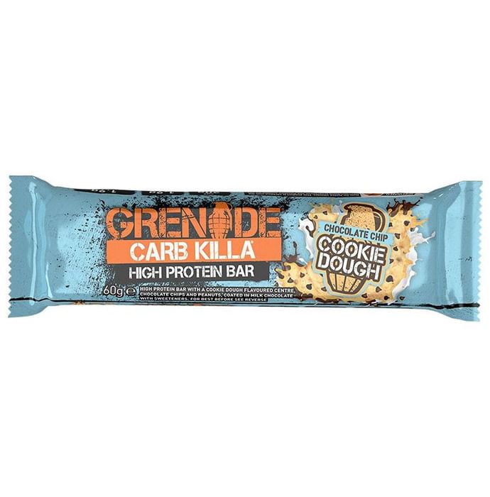 Grenade Carb Killa High Protein Bar (60gm Each) Chocolate Chip Cookie Dough - Classic Derma