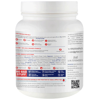 Gritzo Super Girl Milk Protein for 13+ Years Girls Height+ | With Calcium & Vitamin D3 | Flavour Double Chocolate