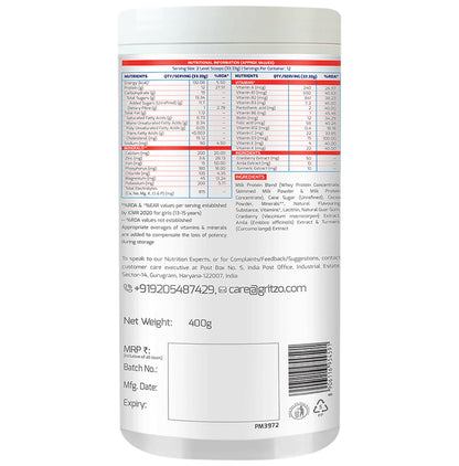 Gritzo SuperMilk Daily Nutrition 13+ yrs Girls Double Chocolate