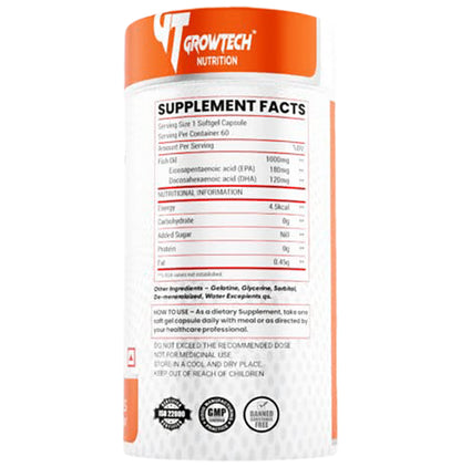 Grow Tech Nutrition Omega-3 Fish Oil Softgel