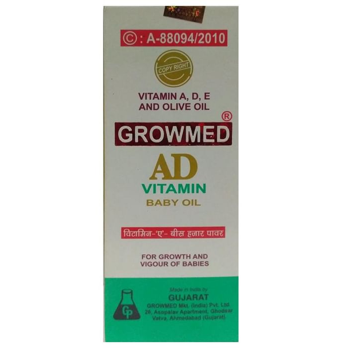 Growmed AD Vitamin Baby Oil - Classic Derma