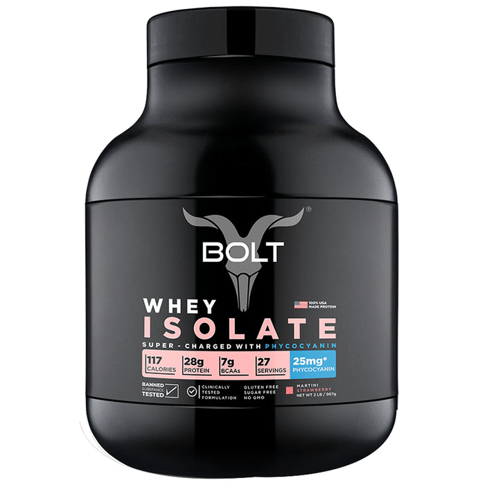 Bolt Whey Isolate Powder Martani Strawberry - Classic Derma
