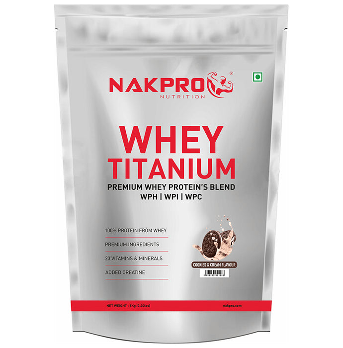 Nakpro Nutrition Whey Titanium Premium Whey Protein's Blend Cookies & Cream - Classic Derma