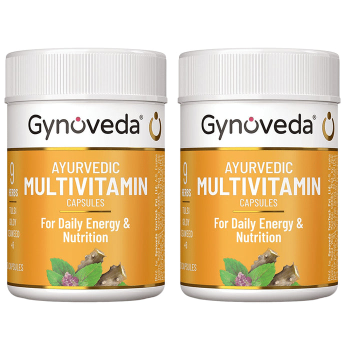 Gynoveda Ayurvedic Multivitamin Capsule (30 Each) - Classic Derma