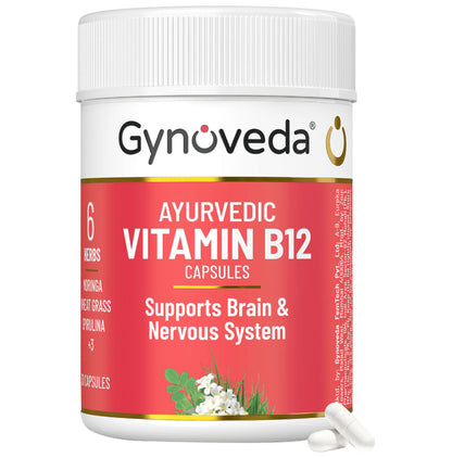 Gynoveda Ayurvedic Vitamin B12 Capsule (30 Each) - Classic Derma