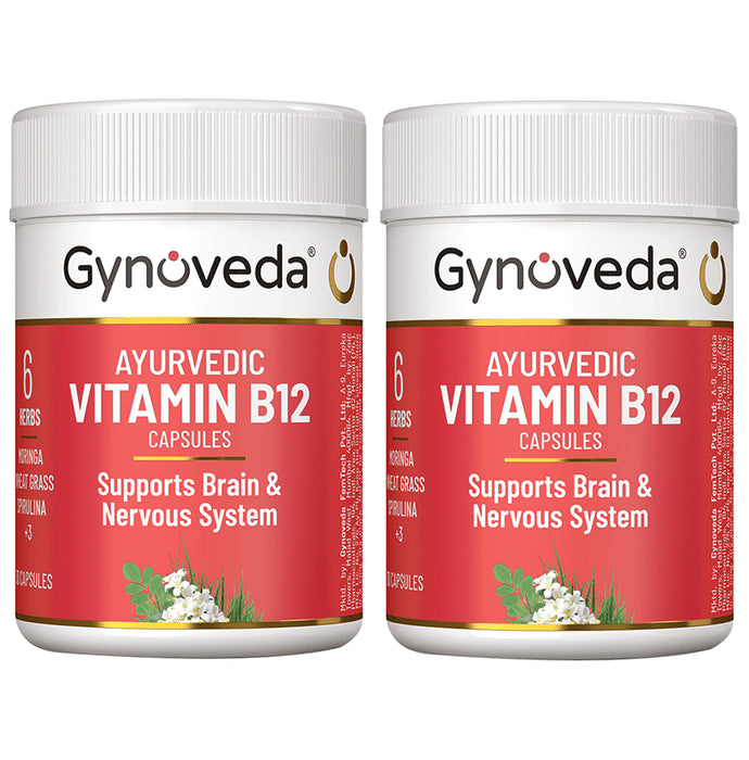 Gynoveda Ayurvedic Vitamin B12 Capsule (30 Each) - Classic Derma