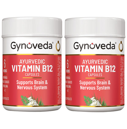 Gynoveda Ayurvedic Vitamin B12 Capsule (30 Each) - Classic Derma