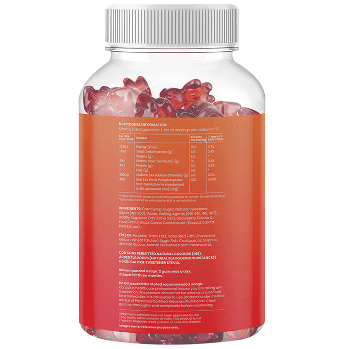 Gytree Combo Pack of Iron & Biotin Gummies For Women (30 Each)