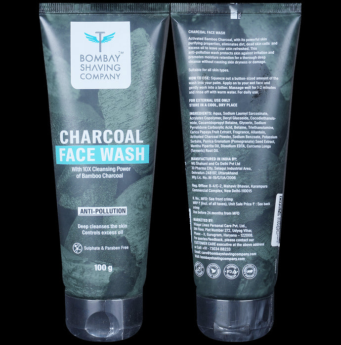 Bombay Shaving Company Charcoal Face Wash - Classic Derma