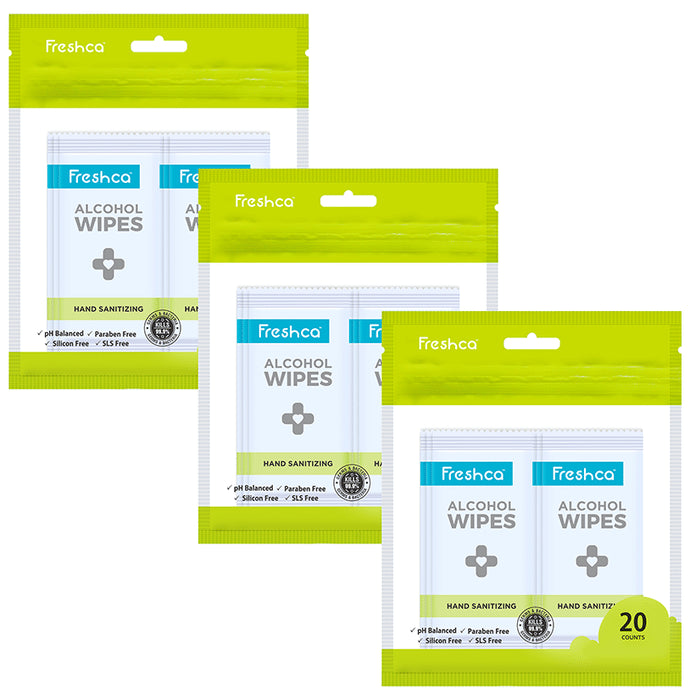 Freshca Alcohol Wipes (20 Each) - Classic Derma