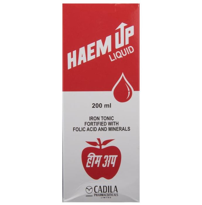 Haem UP Liquid | Iron Tonic Fortified with Folic Acid & Minerals | Sugar-Free