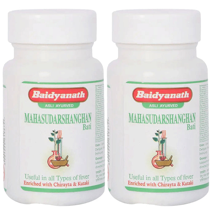Baidyanath (Jhansi) Mahasudarshanghan Bati Tablet (40 Each) - Classic Derma