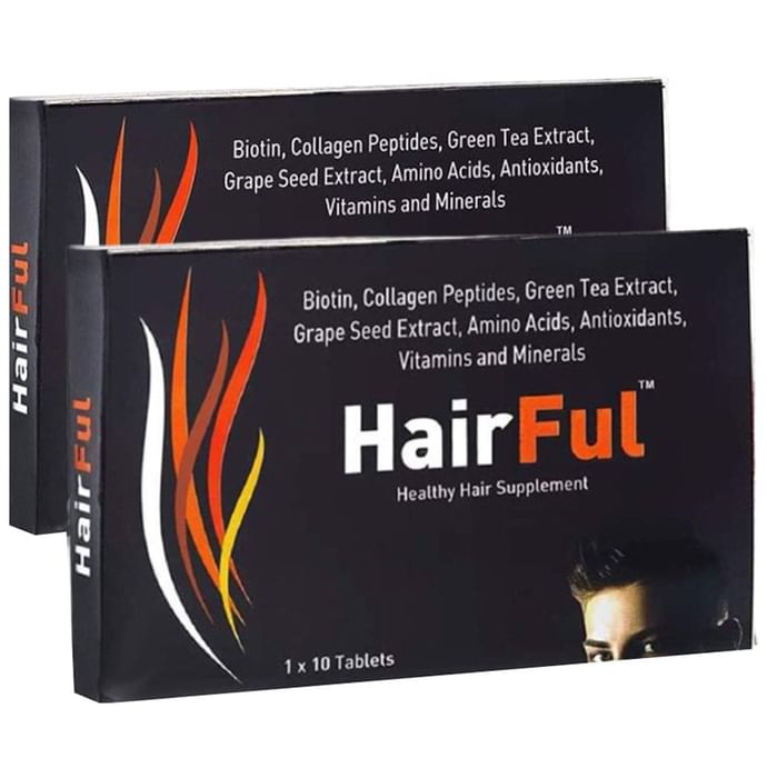HairFul Tablet for Women & Men Hair Care (10 Each) - Classic Derma