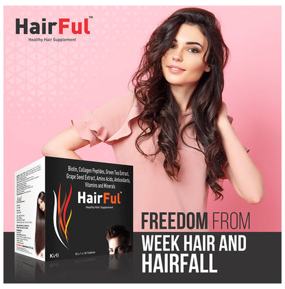 HairFul Tablet for Women & Men Hair Care (10 Each)