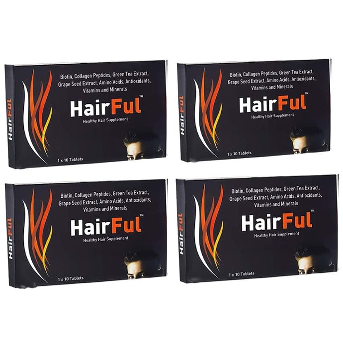 HairFul Tablet for Women & Men Hair Care (10 Each) - Classic Derma