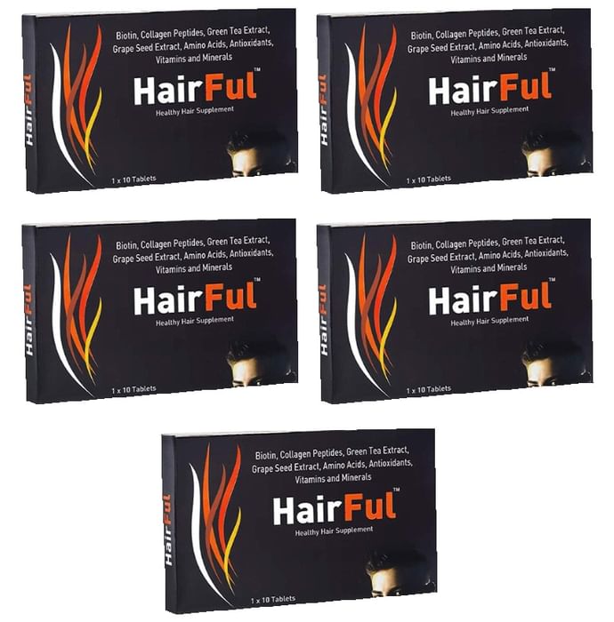 HairFul Tablet for Women & Men Hair Care (10 Each) - Classic Derma