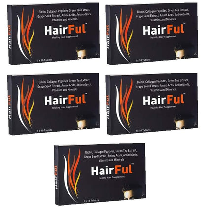 HairFul Tablet for Women & Men Hair Care (10 Each) - Classic Derma