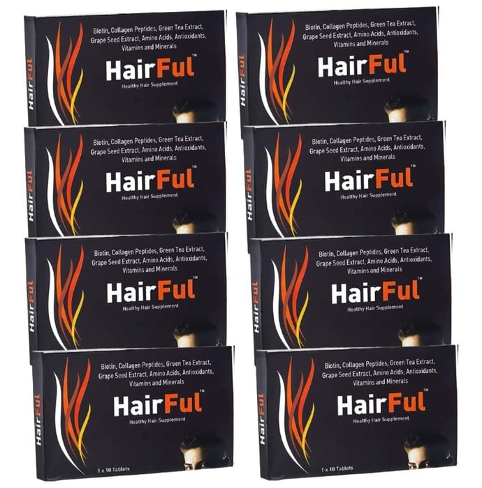 HairFul Tablet for Women & Men Hair Care (10 Each) - Classic Derma