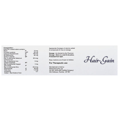 Hair-Gain Tablet