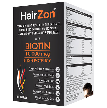 HairZon Biotin 10000mcg Tablet - Classic Derma