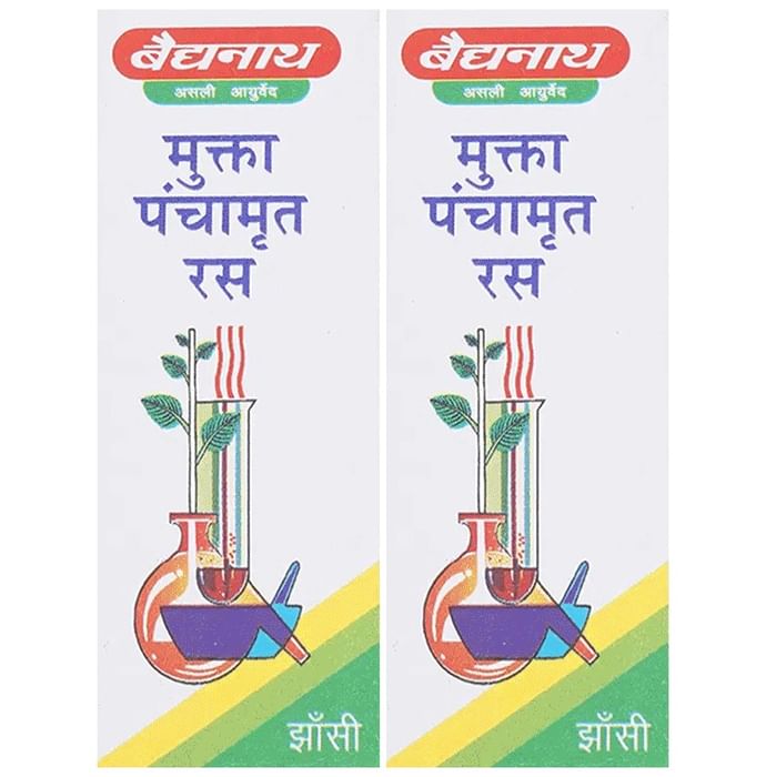 Baidyanath (Jhansi) Mukta Panchamrit Ras Tablet (10 Each) - Classic Derma