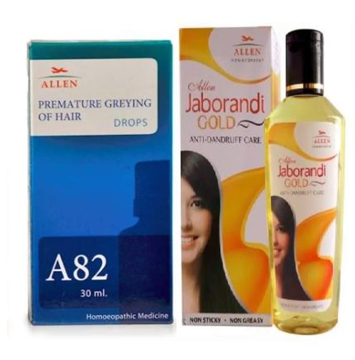 Allen Hair Care Combo (A82 + Jaborandi Gold Oil) - Classic Derma