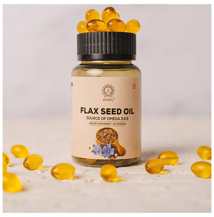 Amayu Flax Seed Oil Source of Omega 3,6,9 Capsule