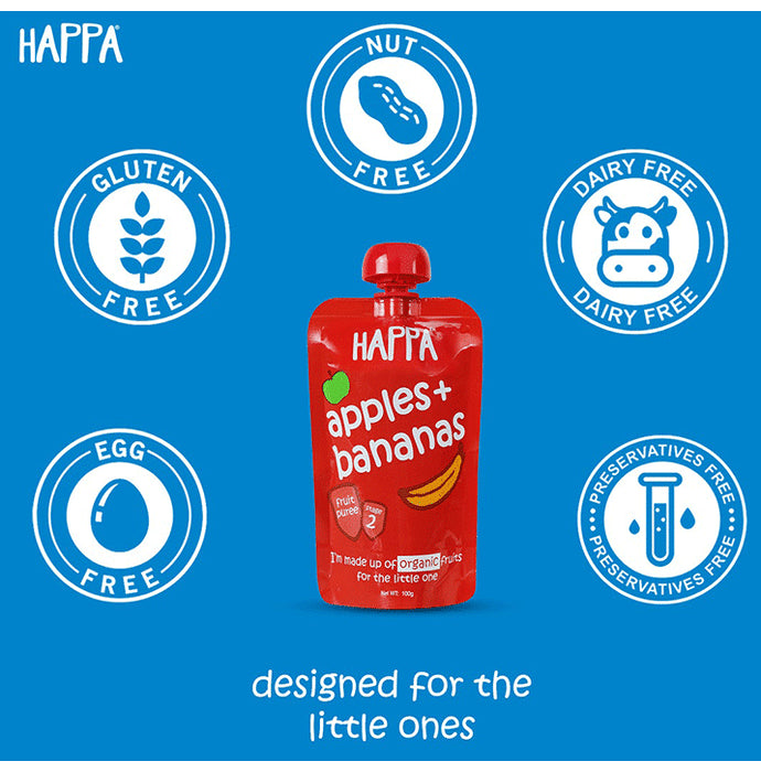 Happa Fruit Puree Stage Apples Oats