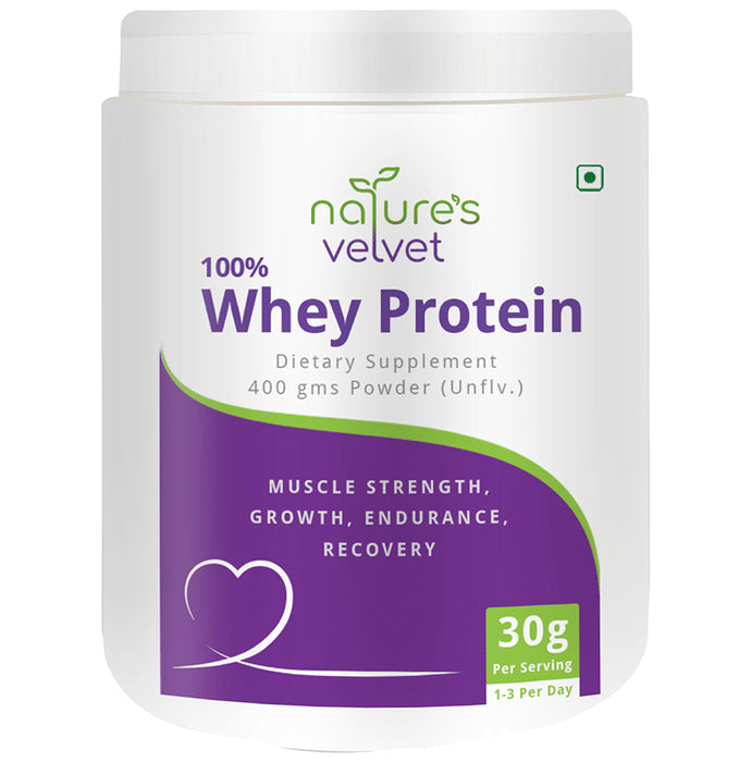 Nature's Velvet 100% Whey Protein Powder Unflavoured - Classic Derma