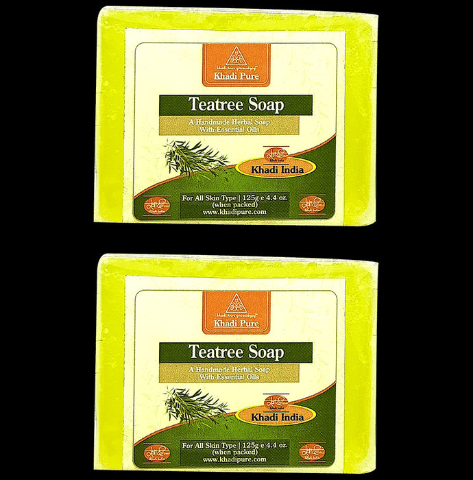 Khadi Pure Teatree Soap (125gm Each) - Classic Derma