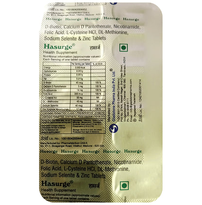Hasurge Tablet - Classic Derma