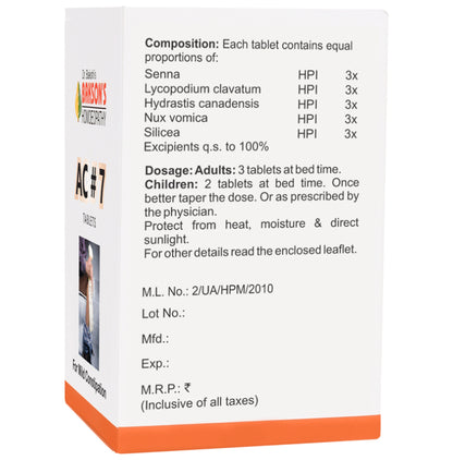 Bakson's Homeopathy AC#7 Tablet