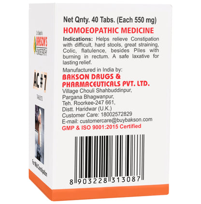 Bakson's Homeopathy AC#7 Tablet