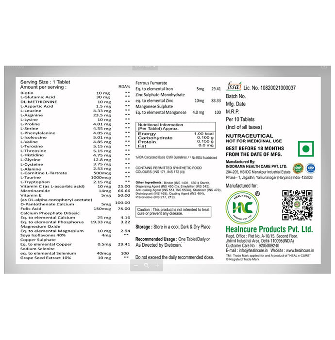 Heal N Cure HNC-B10 Tablet
