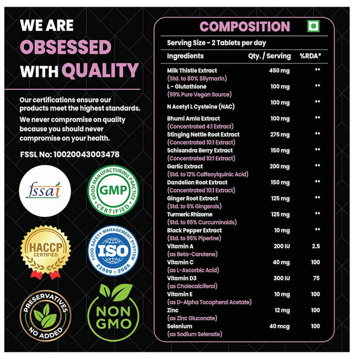 Healeo Nutrition Liver Forte 2000mg Veg Tablet