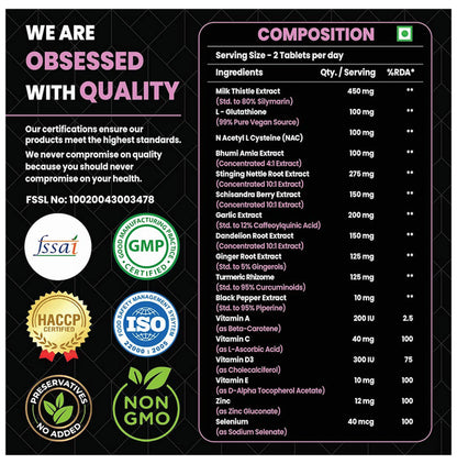 Healeo Nutrition Liver Forte 2000mg Veg Tablet