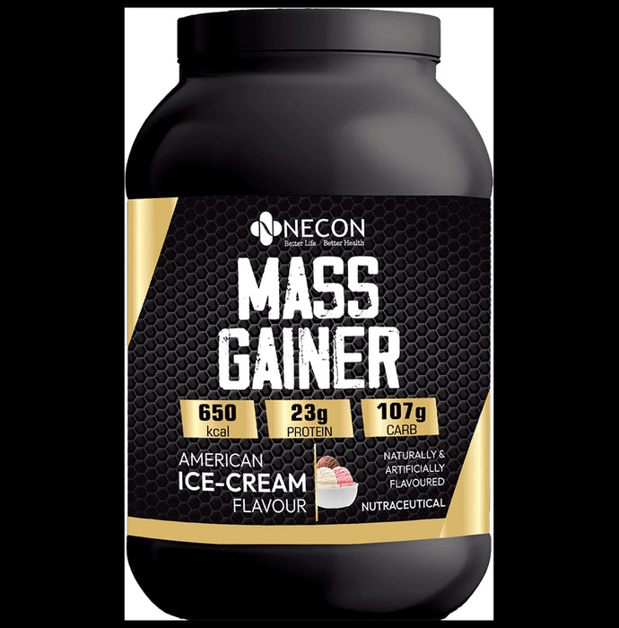 Necon Mass Gainer Powder American Ice Cream - Classic Derma