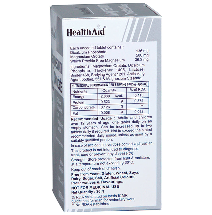 HealthAid Magnesium Orotate 500 mg Tablet