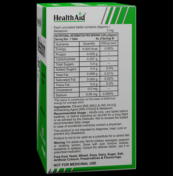 HealthAid Melatonin 3mg Tablet