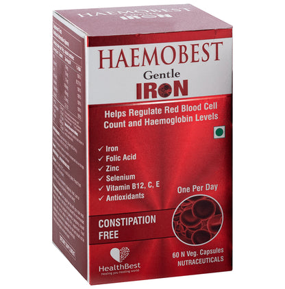HealthBest Haemobest Gentle Iron Veg Capsule - Classic Derma