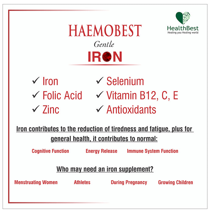 HealthBest Haemobest Gentle Iron Veg Capsule