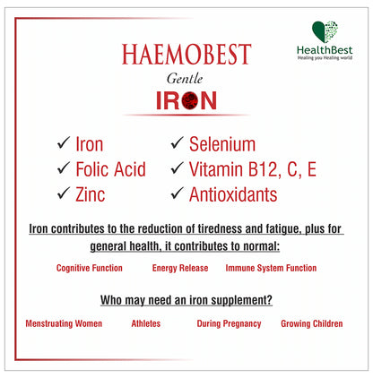 HealthBest Haemobest Gentle Iron Veg Capsule