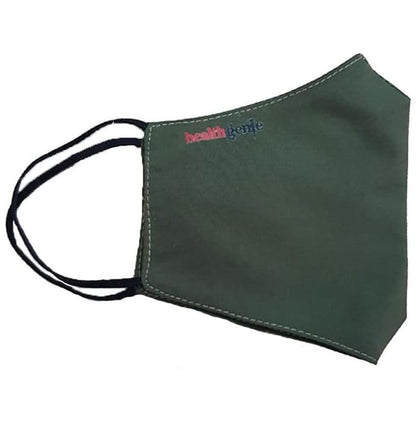 Healthgenie FM 101 Premium Quality Washable & Reusable Double Layered Cloth Face Mask Universal Green - Classic Derma