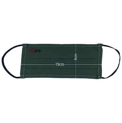 Healthgenie FM 201 Washable & Reusable Double Layered, Triple Pleated Cloth Face Mask Large Green
